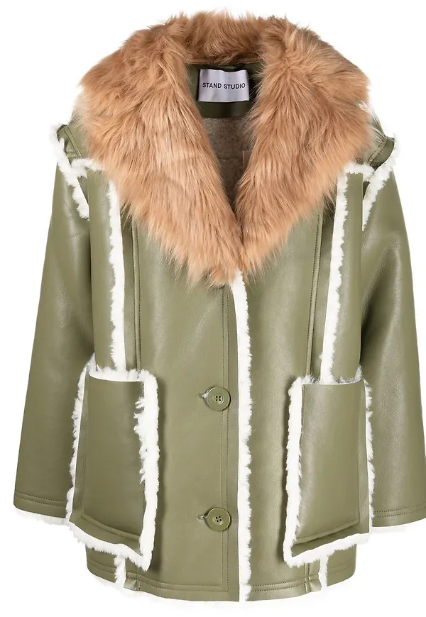 STAND STUDIO dubbelknäppt trenchcoat - Grön