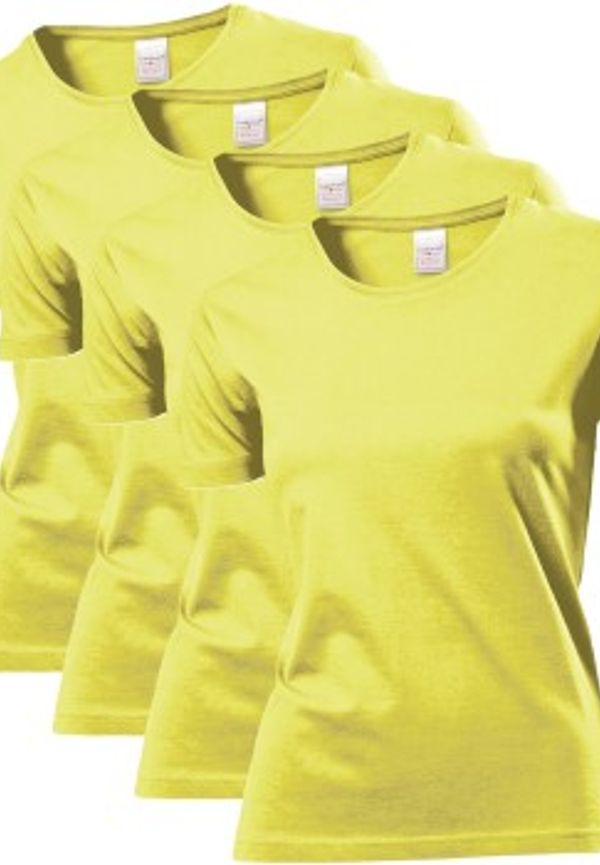 Stedman 4P Classic Women T-shirt Gul bomull X-Large Dam