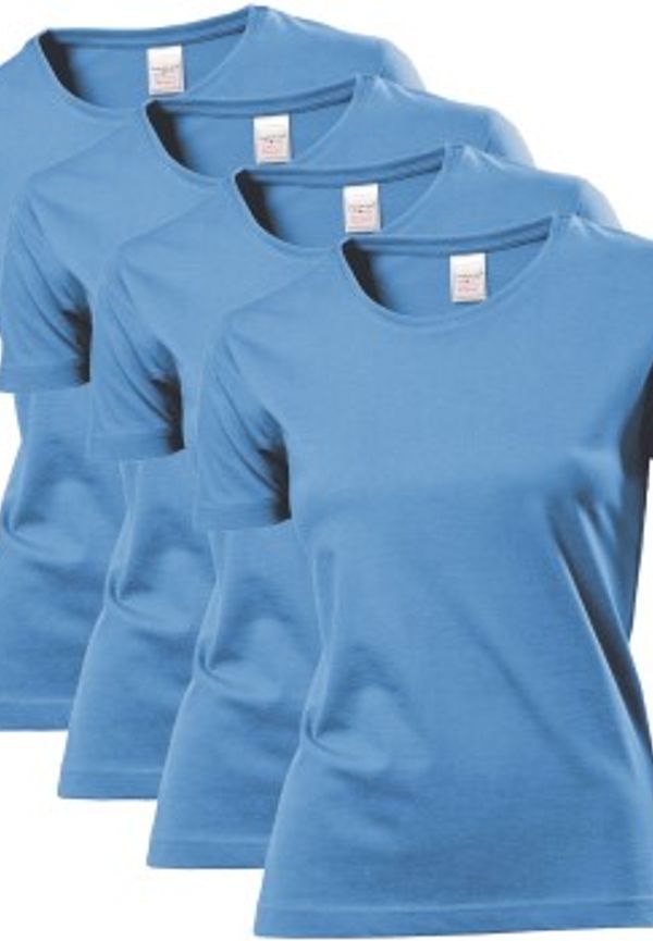 Stedman 4P Classic Women T-shirt Ljusblå bomull X-Large Dam