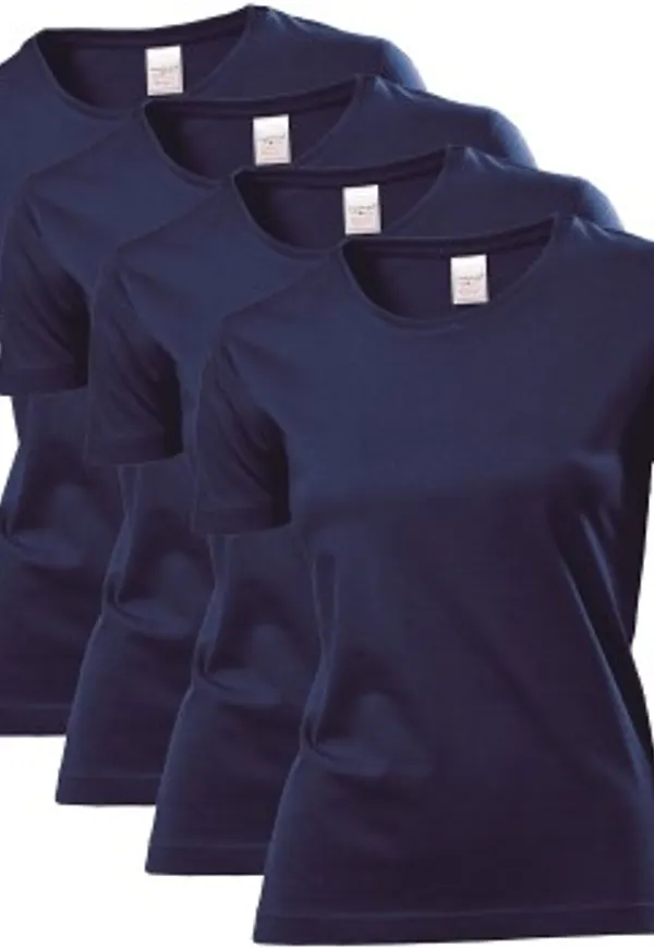 Stedman 4P Classic Women T-shirt Marin bomull X-Large Dam