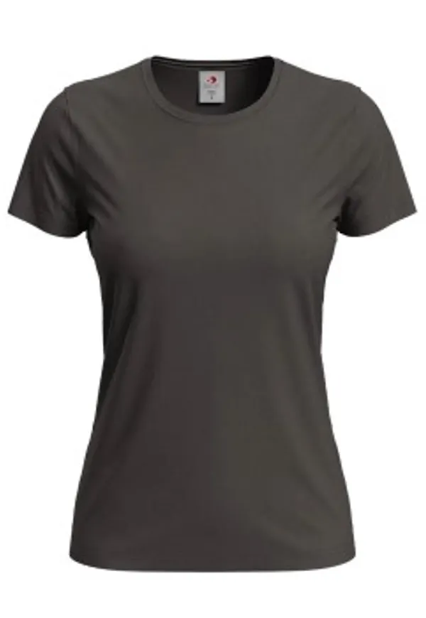 Stedman 4P Classic Women T-shirt Mörkbrun bomull X-Small Dam