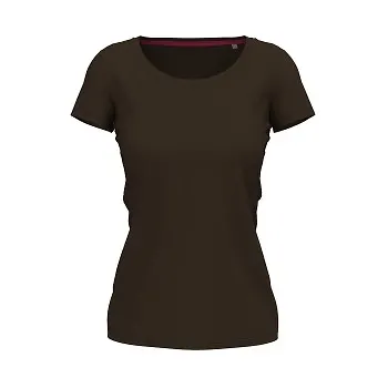 Stedman Claire Crew Neck Mörkbrun ringspunnen bomull Small Dam