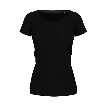 Stedman Claire Crew Neck Svart ringspunnen bomull X-Small Dam