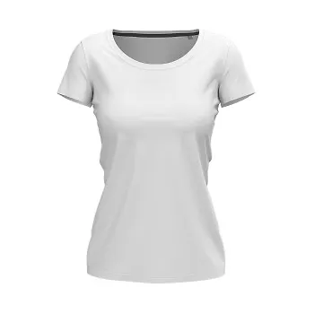 Stedman Claire Crew Neck Vit ringspunnen bomull Large Dam