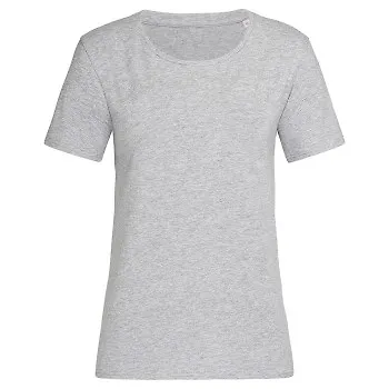 Stedman Claire Relaxed Women Crew Neck Gråmelerad ringspunnen bomull Large Dam