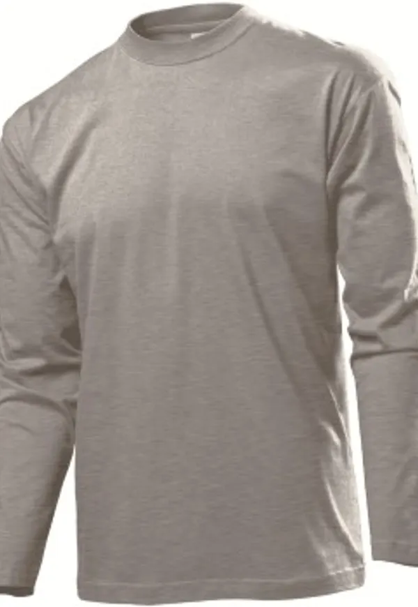 Stedman Classic Long Sleeve Men Mörkgrå bomull Small Herr