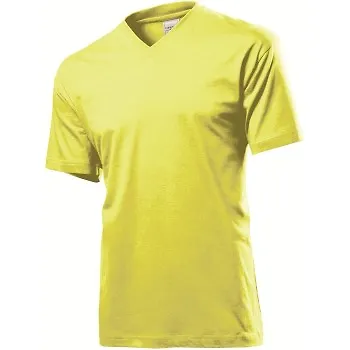Stedman Classic V-Neck Men T-shirt Gul bomull Small Herr