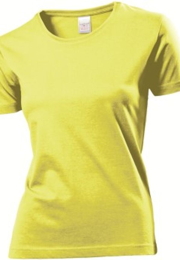 Stedman Classic Women T-shirt Gul bomull X-Large Dam