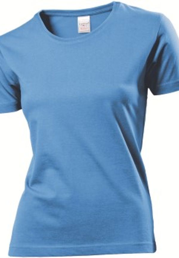 Stedman Classic Women T-shirt Ljusblå bomull X-Large Dam