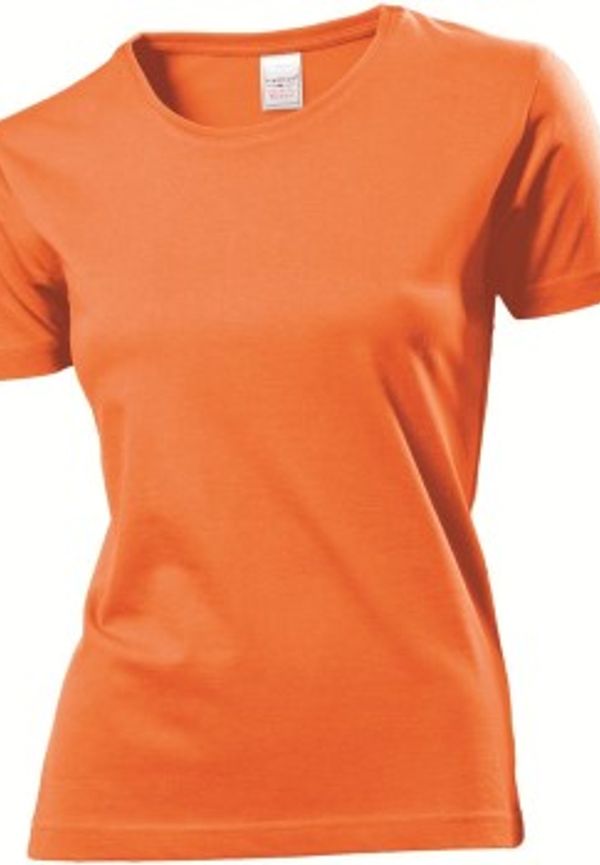 Stedman Classic Women T-shirt Orange bomull X-Large Dam