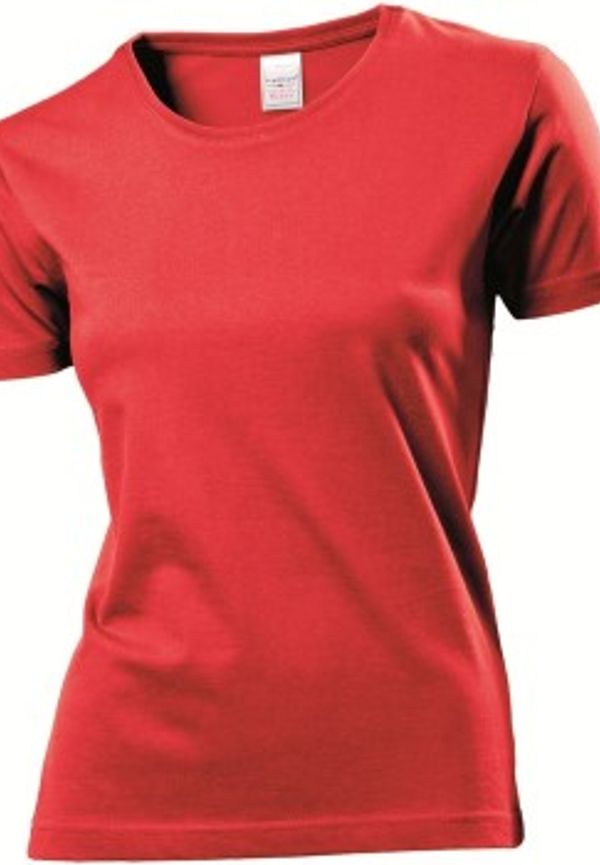 Stedman Classic Women T-shirt Röd bomull X-Large Dam