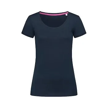 Stedman Megan Crew Neck Marin ringspunnen bomull Large Dam