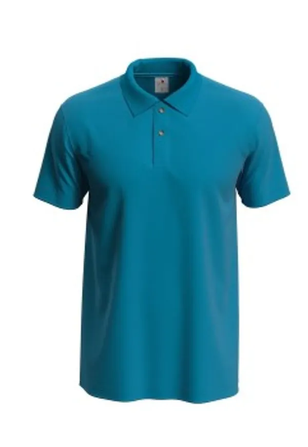 Stedman Polo Men Blå bomull Small Herr
