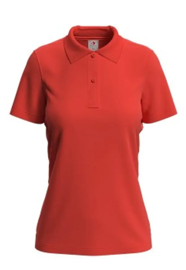 Stedman Polo Women Orange/Röd bomull Small Dam