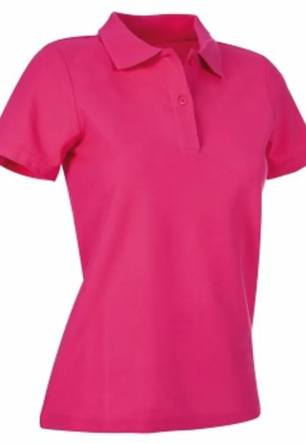 Stedman Polo Women Rosa bomull Large Dam