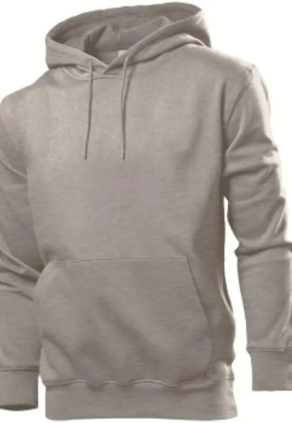 Stedman Sweatshirt Hooded Men Gråmelerad Small Herr