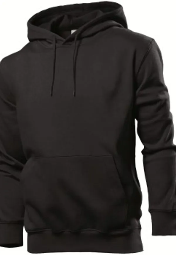 Stedman Sweatshirt Hooded Men Svart 3XL Herr
