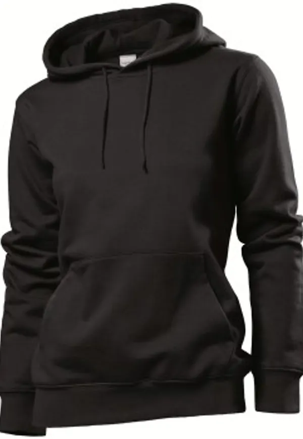 Stedman Sweatshirt Hooded Women Svart Small Dam