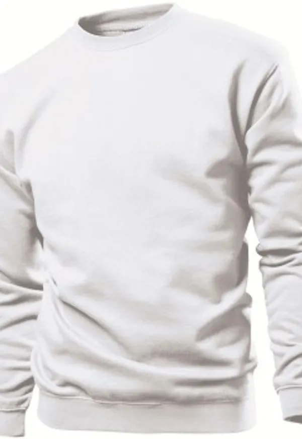 Stedman Sweatshirt Men Vit Small Herr