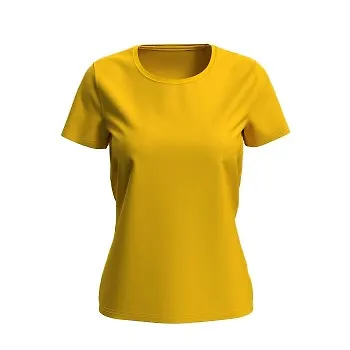 Stedman Women Lux T Senapsgul bomull Medium Dam
