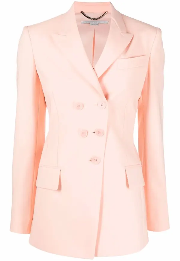 Stella McCartney dubbelknäppt finblazer - Rosa