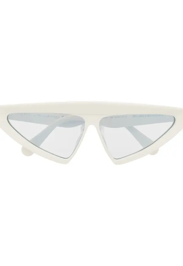 Stella McCartney Eyewear trekantiga tonade solglasögon - Vit