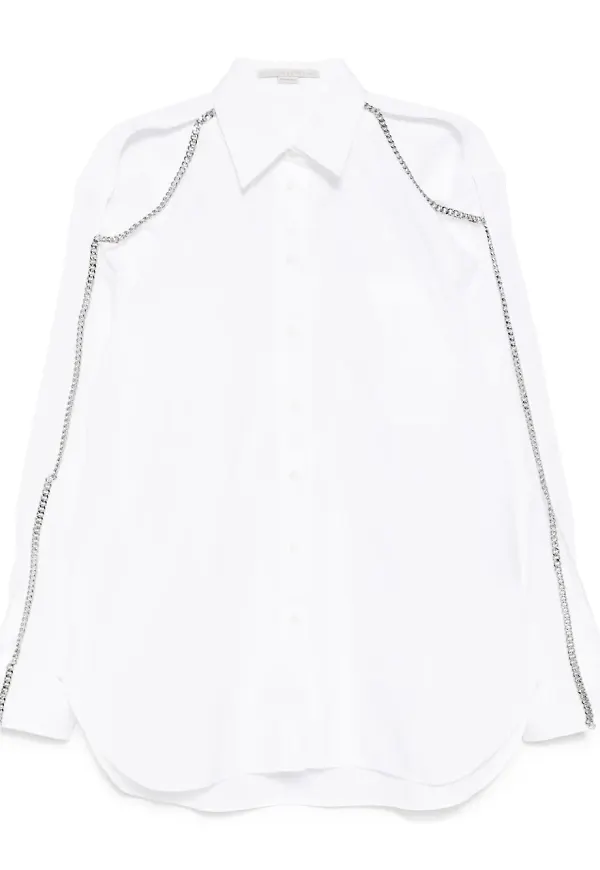 Stella McCartney Falabella skjorta med kedjedetalj - Vit