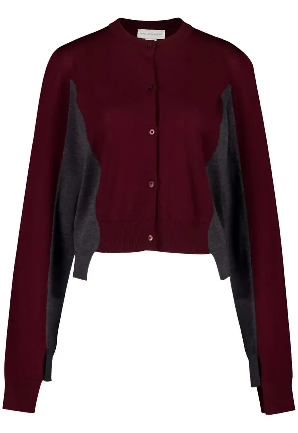 Stella McCartney kofta med färgblock - Röd