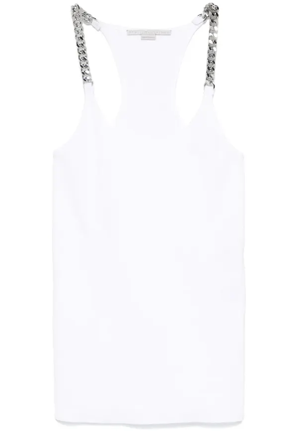 Stella McCartney linne med kedjerem - Vit