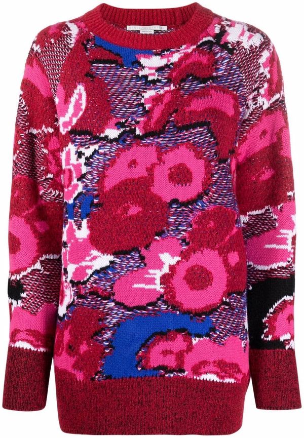 Stella McCartney mönstrad intarsiastickad tröja - Rosa