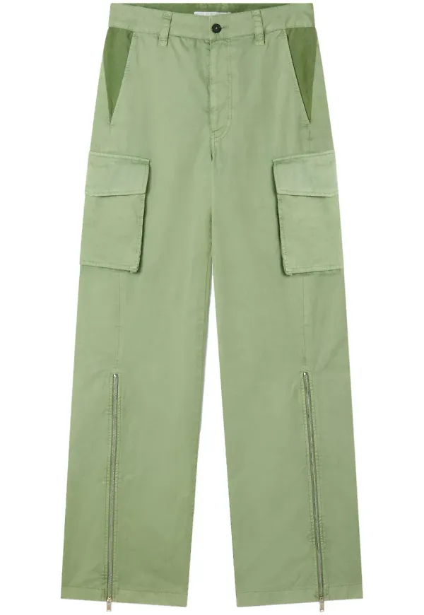 Stella McCartney raka cargobyxor - Grön