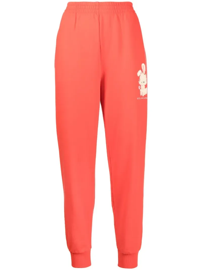 Stella McCartney trackpants med grafiskt tryck - Röd
