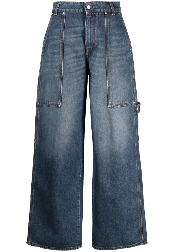 Stella McCartney wide leg-jeans - Blå