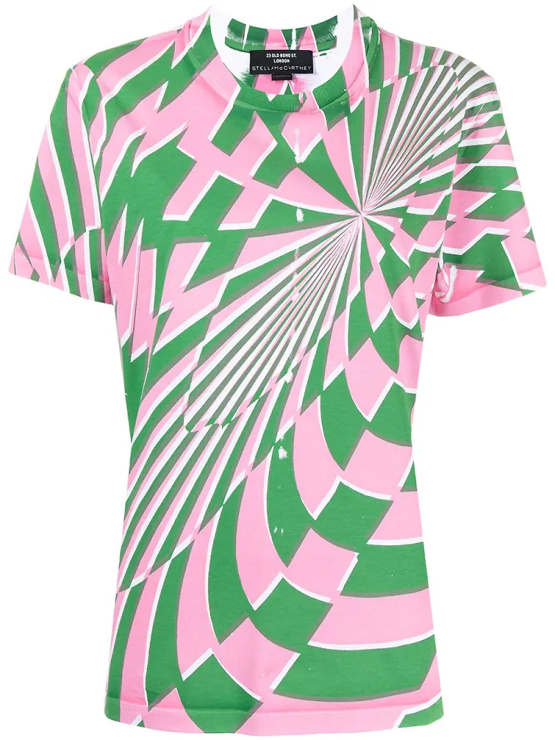 Stella McCartney x Ed Curtis t-shirt med psykedeliskt tryck - Rosa