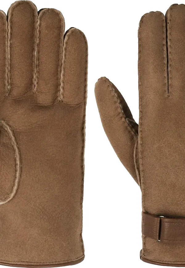 Stetson Deerskin Lambswool Gloves Brown