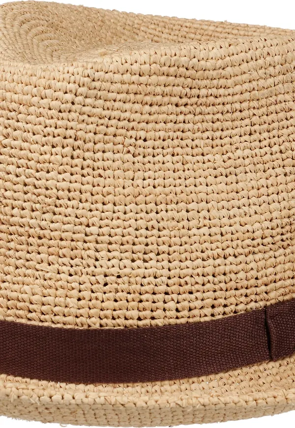 Stetson Fedora Raffia Crochet Beige