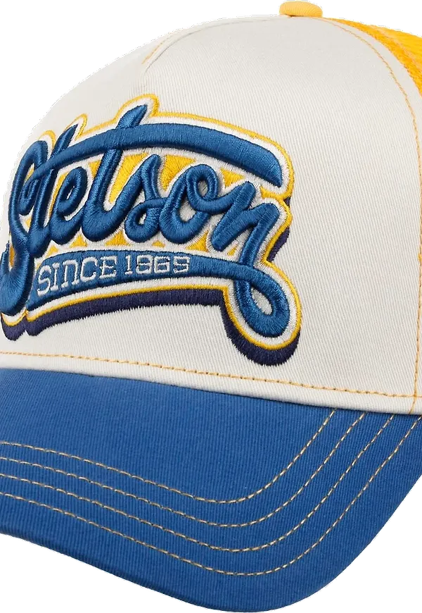Stetson Lettering Trucker Cap Blue/White/Yellow