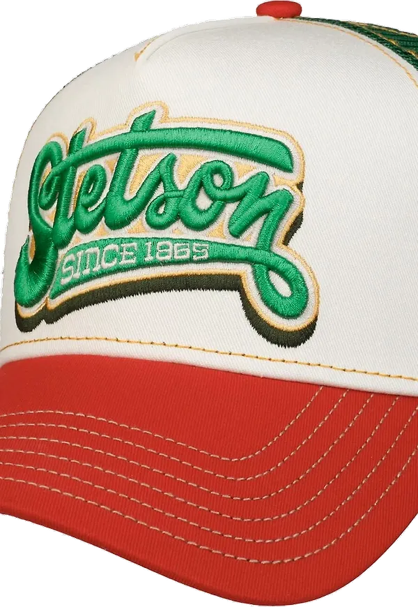 Stetson Lettering Trucker Cap Red/Offwhite/Green