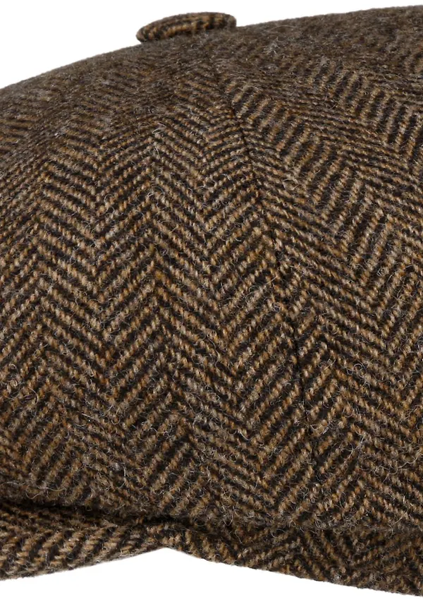 Stetson Men's Hatteras Wool Herringbone Brown