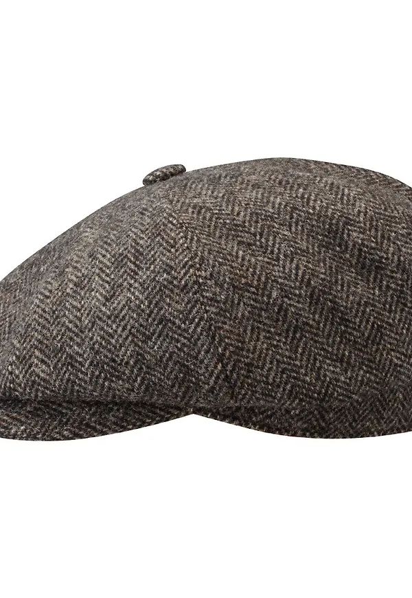 Stetson Men's Hatteras Wool Herringbone Grey Herringbone