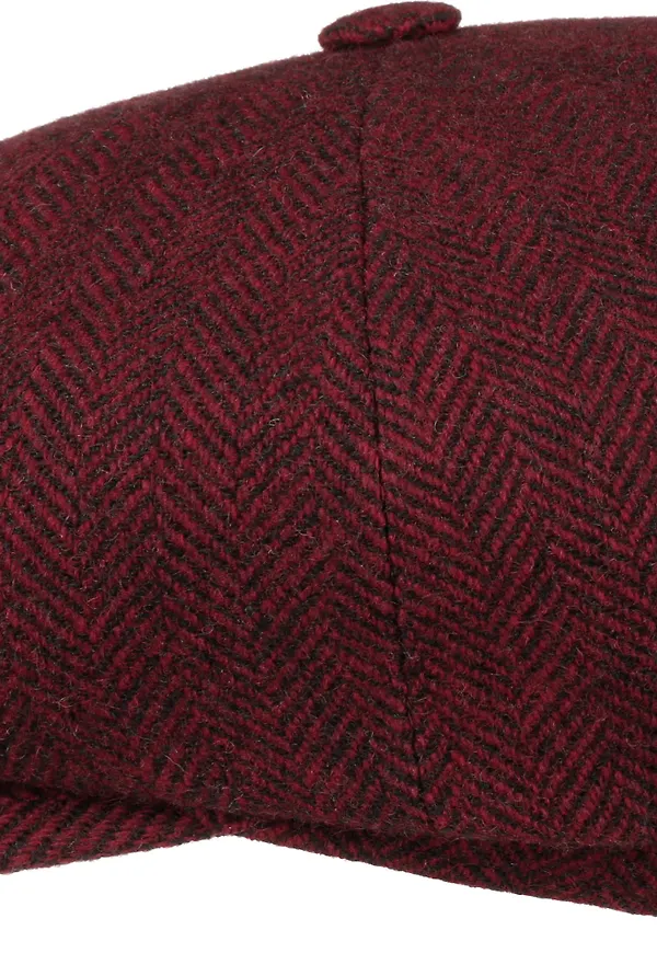 Stetson Men's Hatteras Wool Herringbone Red
