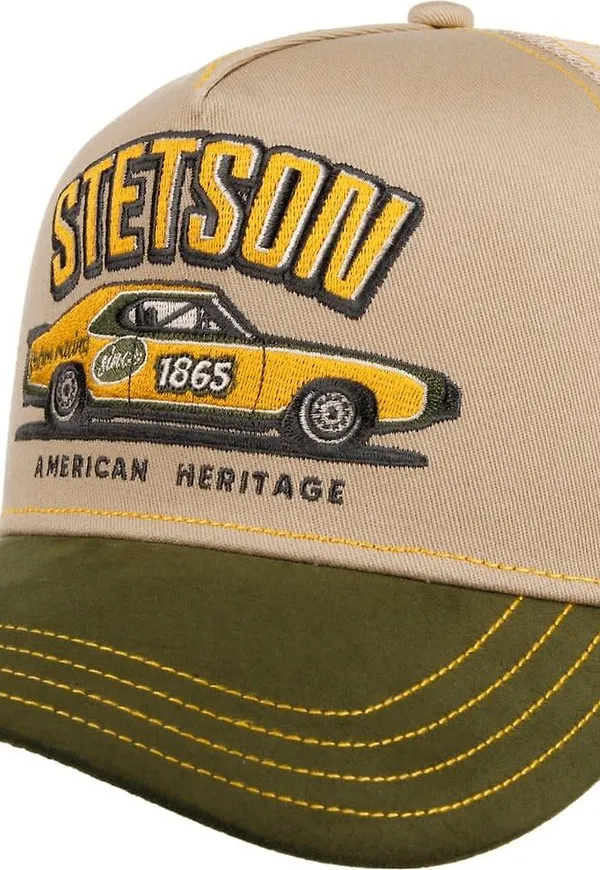Stetson Muscle Car Heritage Trucker Cap Beige/Green
