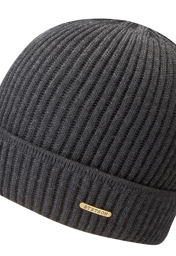 Stetson Unisex Beanie Merino Wool Navy