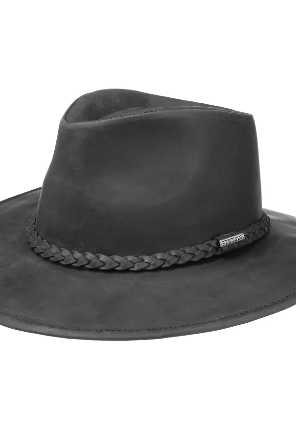 Stetson Western Buffalo Leather Black