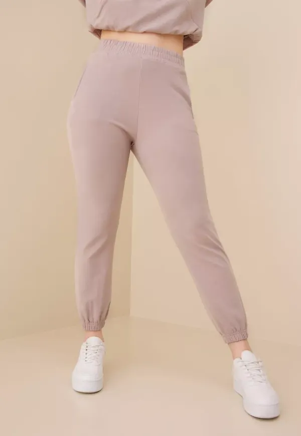 Steve Madden - Mjukisbyxor - Mauve - Fleece Jogger - Byxor