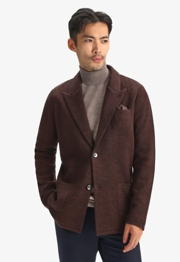 Stickad Blazer I Merinoull