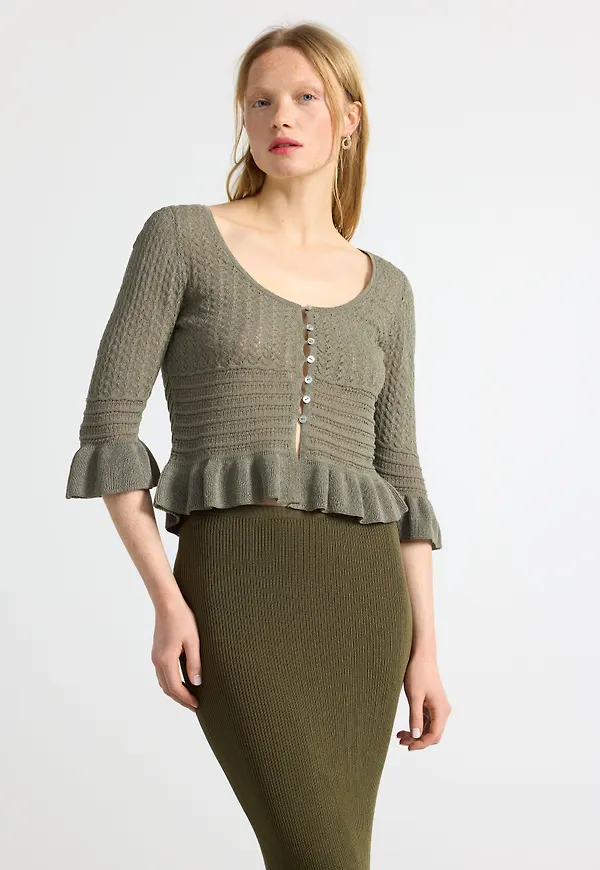 Stickad cardigan