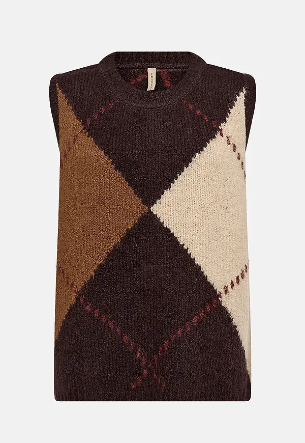 Stickad damväst