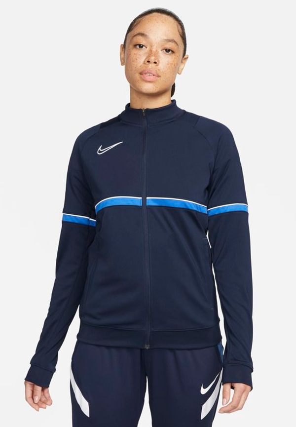 Stickad fotbollsjacka Nike Dri-FIT Academy för kvinnor - Blå