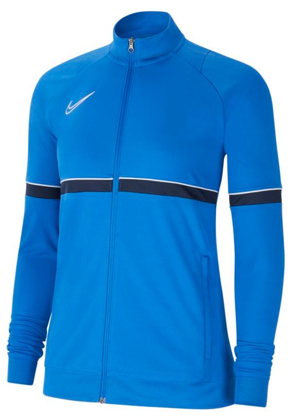 Stickad fotbollsjacka Nike Dri-FIT Academy för kvinnor - Blå